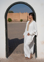 Load image into Gallery viewer, White Caftan with Gold
