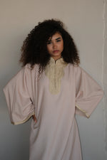 Load image into Gallery viewer, Velvet &amp; Silk Moroccan Caftan – Golden Trim
