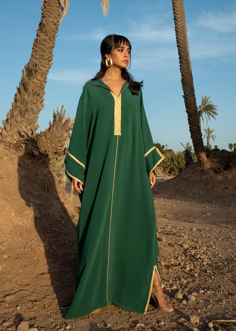 Silk Brocade Moroccan Caftan