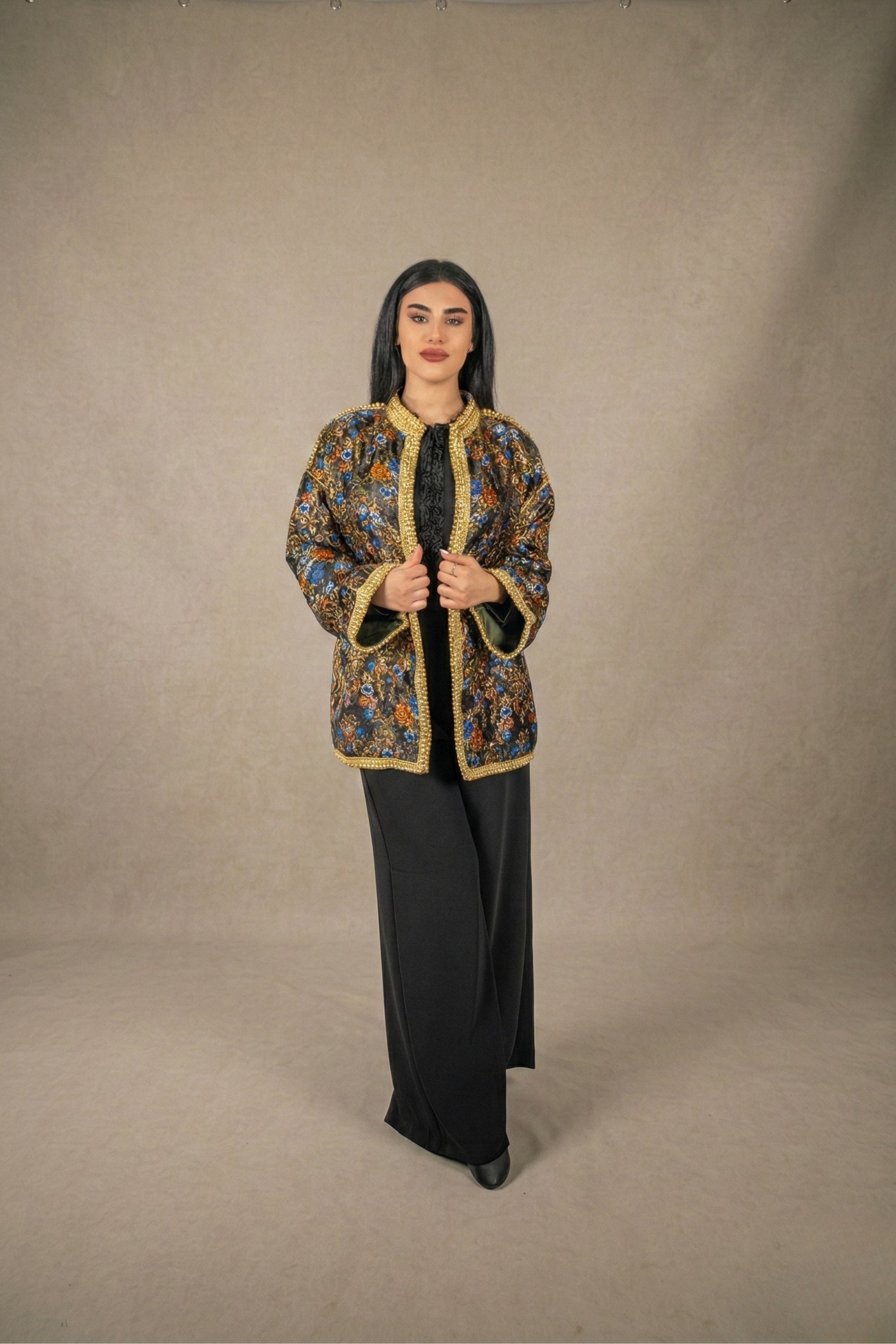 Brocade Floral Kimono Jacket