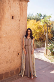 Mint & Gold Tlija Two-Piece Caftan Set