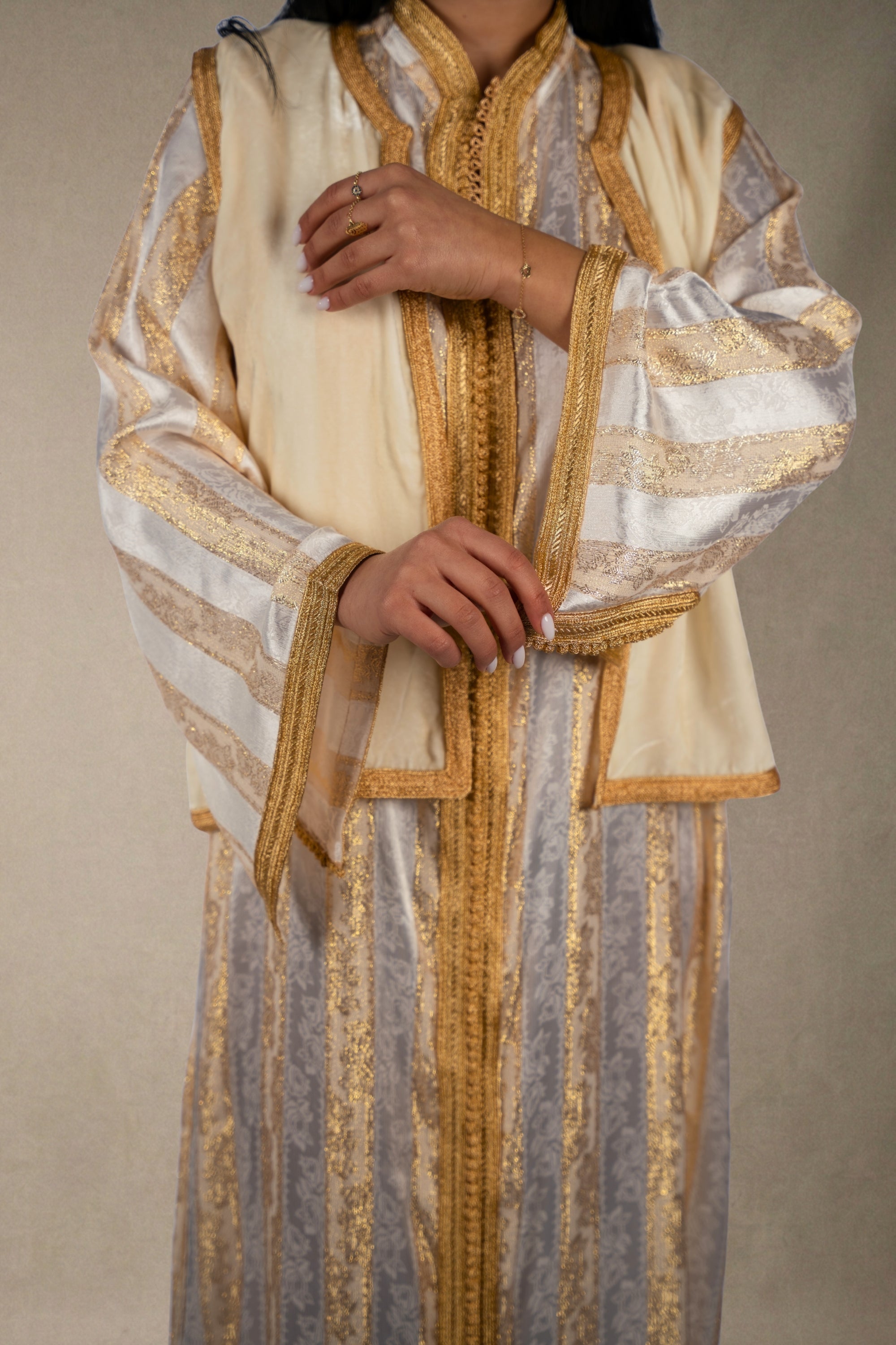 Layered Jawhara Caftan & Gilet