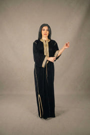 Midnight Noir and Gold Caftan