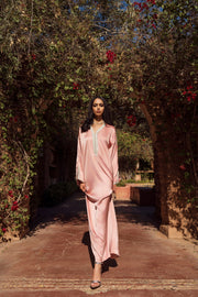 Flowing High-Neck Caftan