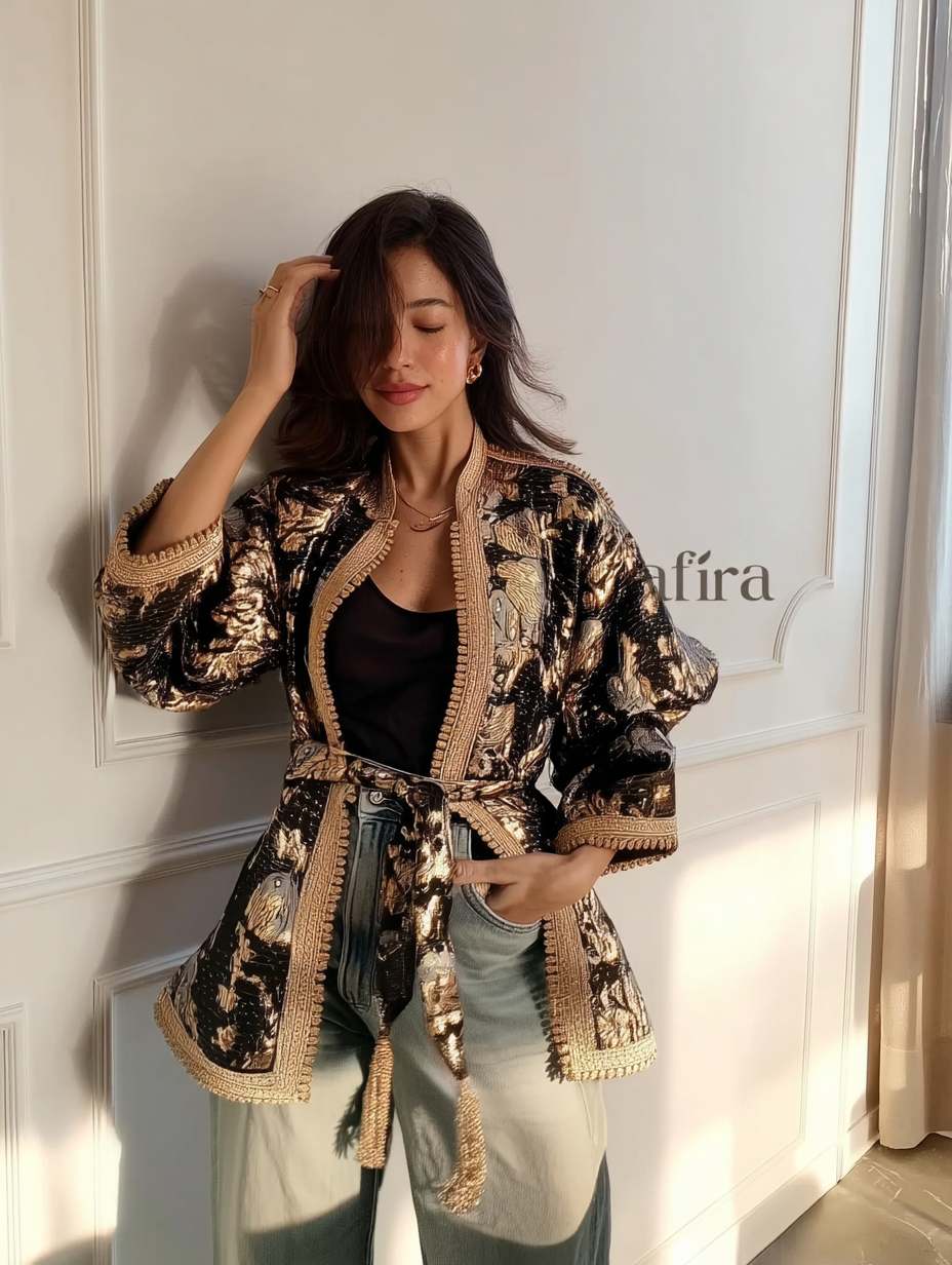 Luxury Brocard Mini Caftan